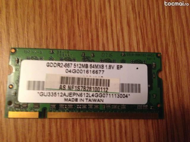 Memorie ASUS pentru laptop 512MB DDR2