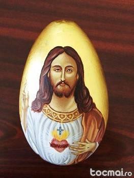 Icoane pictate pe oua lemn Iisus Hristos