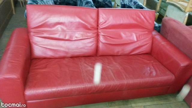Canapele piele 2 buc