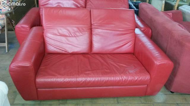 Canapele piele 2 buc