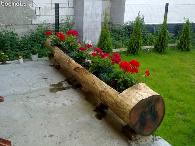 Suport pentru flori mobilier gradina rustic