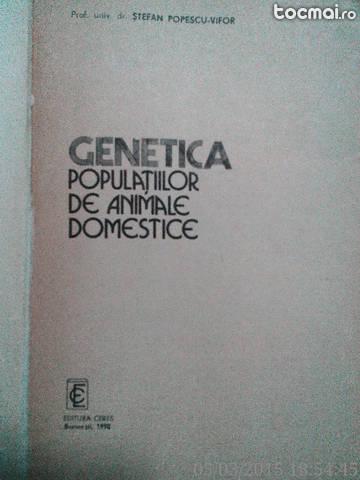 Genetica populatiilor de animale domestice , Popescu, 1990