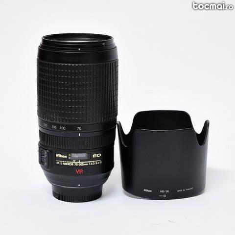 Obiectiv foto Nikon Nikkor 70- 300 mm VR f/ 4. 5- 5. 6G