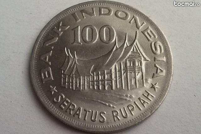 moneda 100 rupii 1978- Indonesia