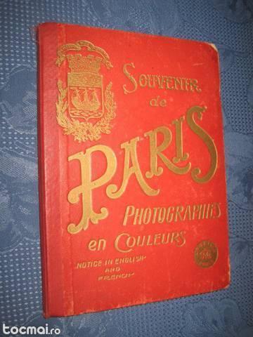 Album vechi Souvenir de Paris- Fotografii in culori 14 bucati