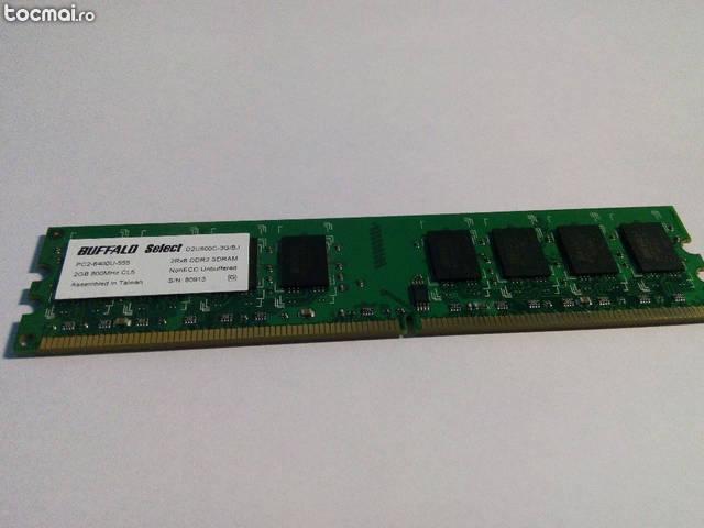 2GB DDR2 Desktop, 800Mhz, Brand Buffalo Select, Testati