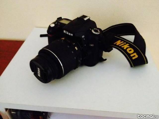 Aparat foto dslr Nikon D90 cu accesorii
