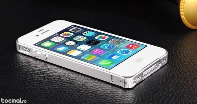 Bumper iphone 4/ 4s ultra slim din aluminiu argintiu