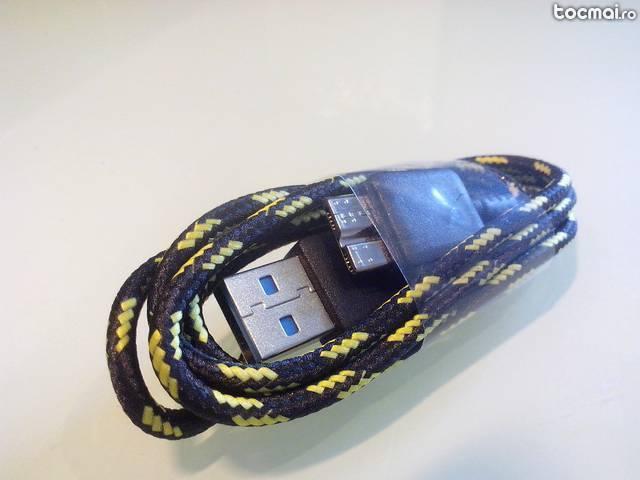 Cablu de date Samsung Note 3 invelis textil