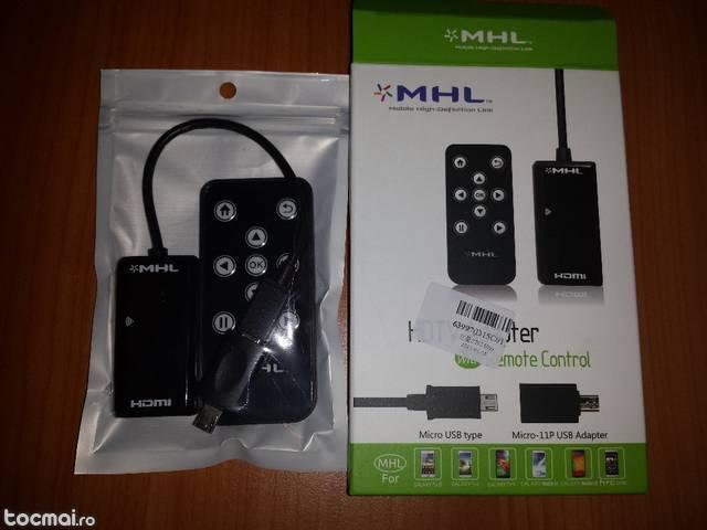 Cablu MHL (hdmi- microusb) cu telecomanda