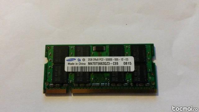 Memorie RAM laptop, 2GB, DDR2, Samsung
