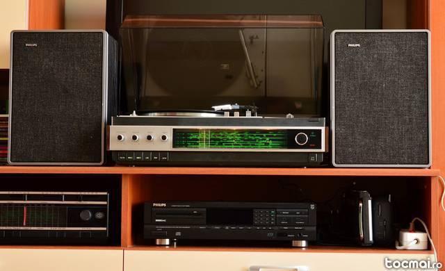Philips Pick- up cu amplificator si radio - vintage