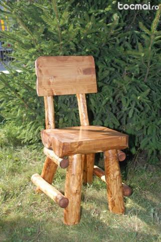 Scaun rustic din lemn