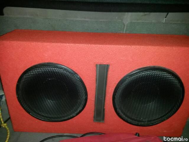 sistem audio auto + amplificator blaupunkt.