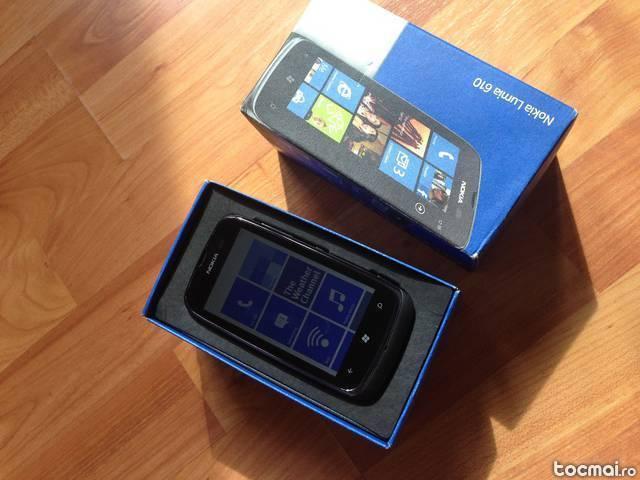 Smartphone nokia lumia 610 negru la cutie impecabil +bonus