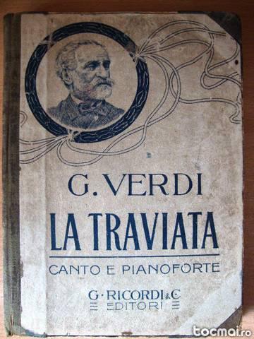 Carte “La Traviata” Giuseppe Verdi sec. XIX