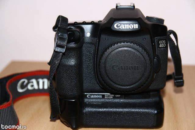 Camera foto canon 40d(doar body)+grip + 2 bat. +un card 8gb