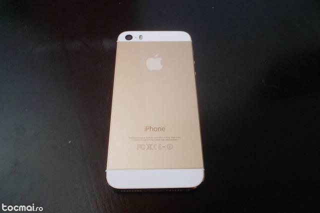 Iphone 5s 64 gb gold 10/ 10 folosit 1 luna.