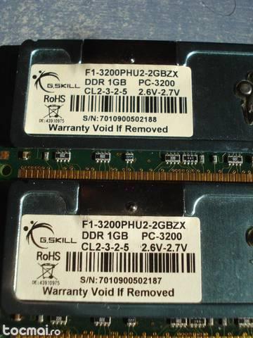 Memorie ram raritate DDR1 G. skill ZX cu radiator 2GB dual ch