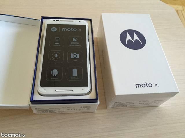 Motorola moto x 2014 alb cu capac de bambus nou sigilat