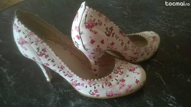 Pantofi aldo - piele naturala imprimei floral