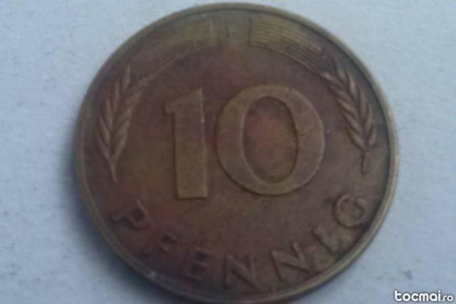 moneda 10 pfennig 1982- Germania