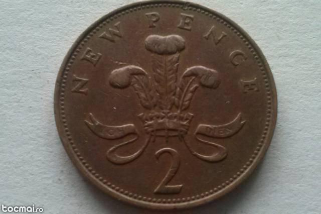 moneda 2 new pence 1971- Anglia