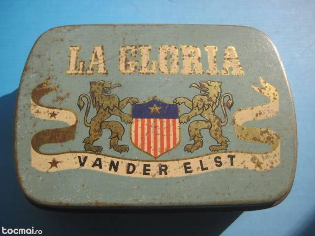 La Gloria Vander Elst Belgia cutie veche metalica tigarete