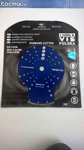 Disc diamantat segmentat 350 mm intervis blue