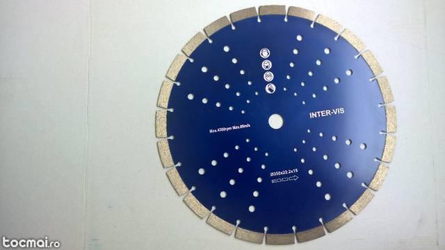 Disc diamantat segmentat 350 mm intervis blue
