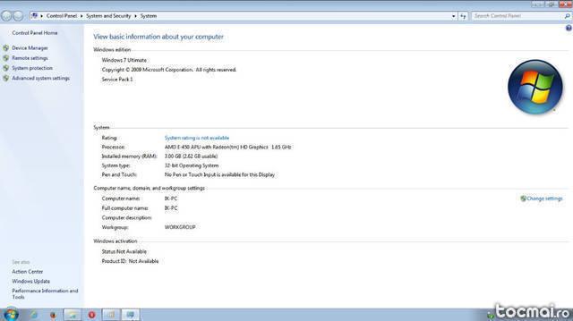 laptop Asus, 15. 6 led, 3 gb ddr3, hard 320 gb, 6 ore
