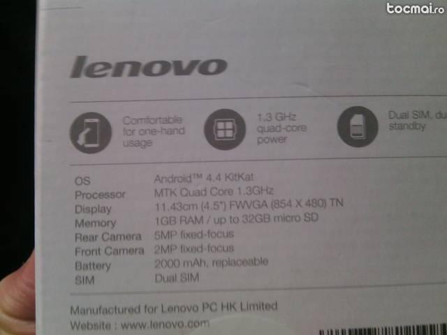 lenovo a328, 1g ram, quad core, full box