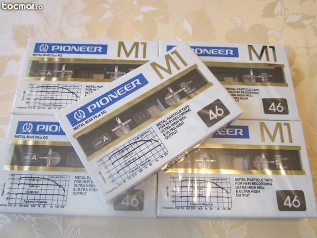 Lot 5 casete audio sigilate Pioneer M1 metal