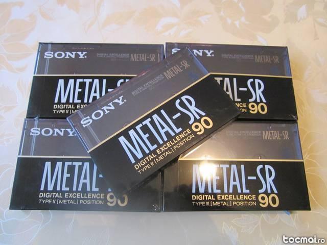 Lot 5 casete audio sigilate SONY SR 90metal