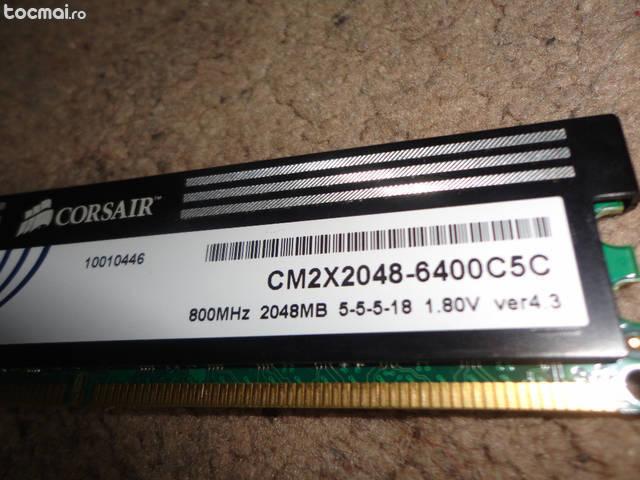 Memorie Ram 2GB DDr2 Corsair cu racire 800Mhz