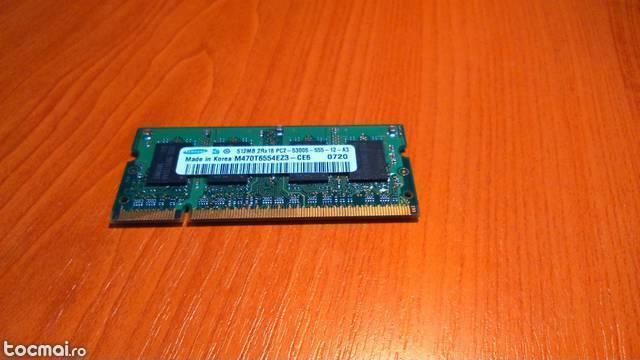 Memorie RAM Samsung (laptop) DDR2 667 Mhz, 512 Mb