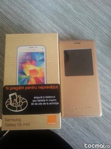 Telefon samsung galaxy S5 mini alb+coperta s- view