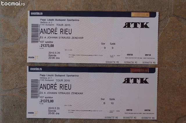 2 bilete la concertul Andre Rieu din Budapesta