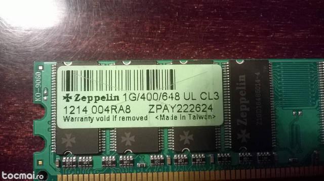 Memorie RAM Zeppelin 1GB DDR 400Mhz / 648 UL