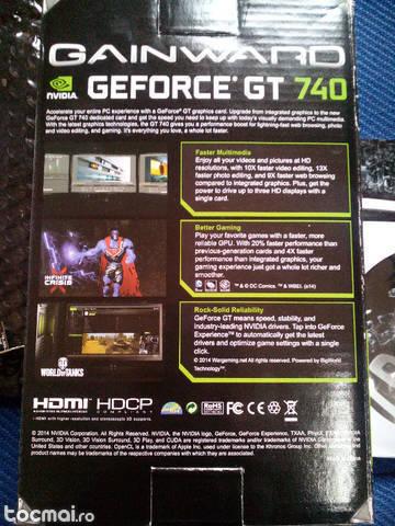 Placa video Gainward GT 740 2gb, noua la cutie