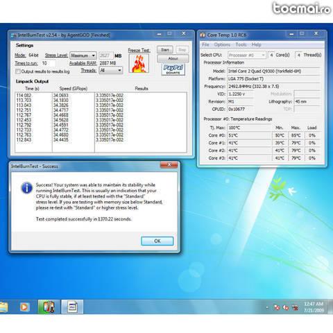 Procesor Core 2 QUAD Q9300 2. 5GHZ / 6MB/ 1333 - Impecabil!