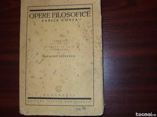 Vasile Conta - Opere filozofice ( 1922 )