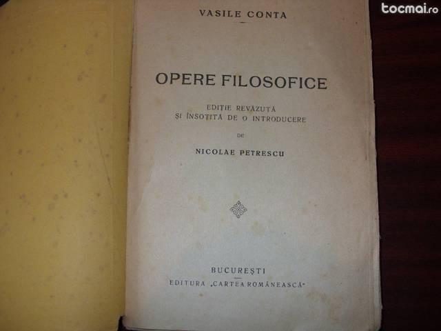 Vasile Conta - Opere filozofice ( 1922 )