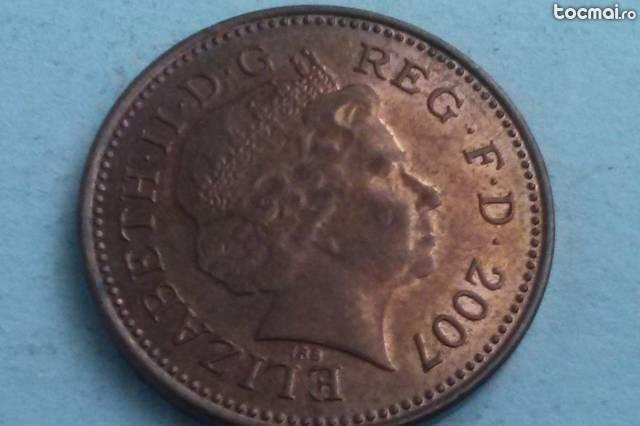 moneda 1 penny 2007- Anglia