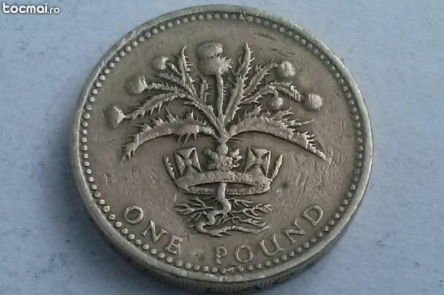 moneda 1 pound/ lira 1989- Anglia