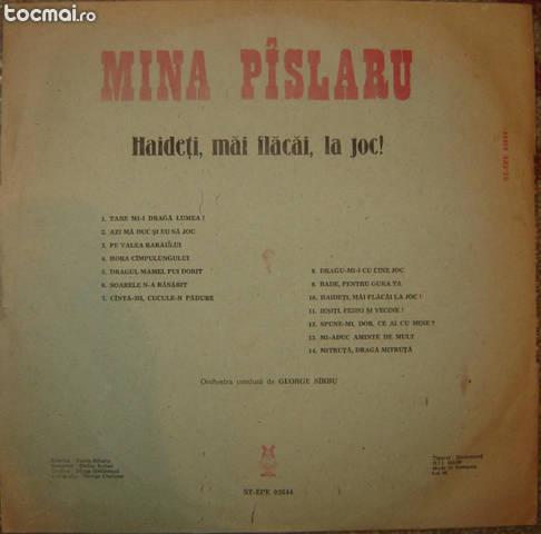 Disc Vinil - Mina Pislaru - Haidati mai flacai la joc ! ! !