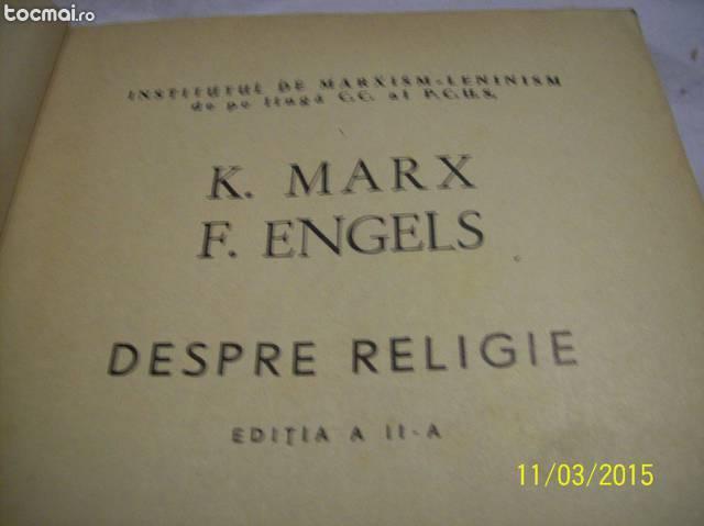 marx- engels- despre religie- editia II- a- 1960