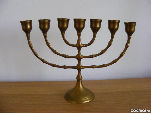 Sfesnic Evreiesc Menorah 7 Brate Alama 19 Cm