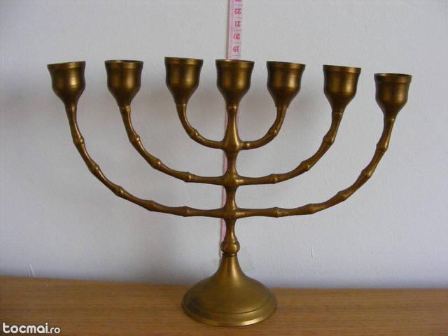 Sfesnic Evreiesc Menorah 7 Brate Alama 19 Cm