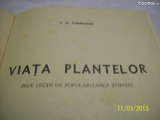 viata plantelor- c. a. timiriazev- 1950